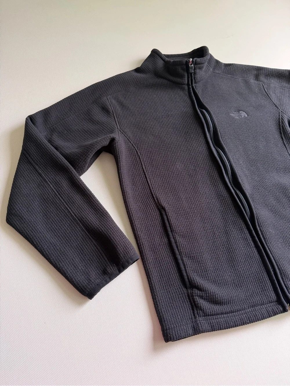The North Face Black Grid-Textured Zip Jacket
